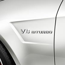 V8 Biturbo-opschrift | spatbord | Origineel Mercedes-Benz | A2218171715