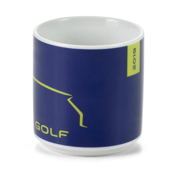 VW Golf Cup Mug Porcelain 250 ml light blue yellow 2019 Genuine Volkswagen