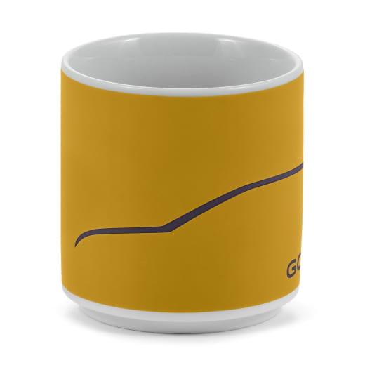 Cup Mug Porcelain 250 ml turmeric/dark blue Genuine VW | 5HG069601B