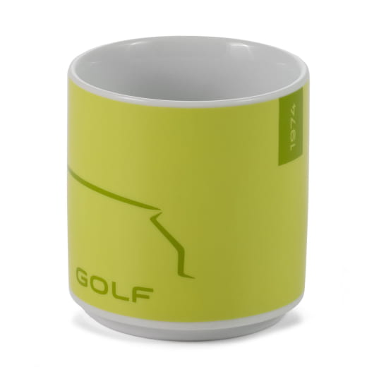 Cup Mug Porcelain 250 ml yellow green Genuine VW | 5HG069601