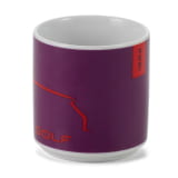 VW Golf Tasse Becher Porzellan 250 ml lila rot 1982 Original Volkswagen