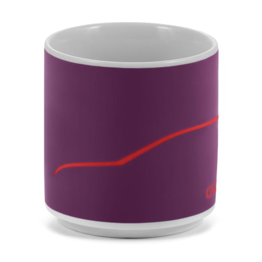 Tasse Becher Porzellan 250 ml lila rot Original VW | 5HG069601A