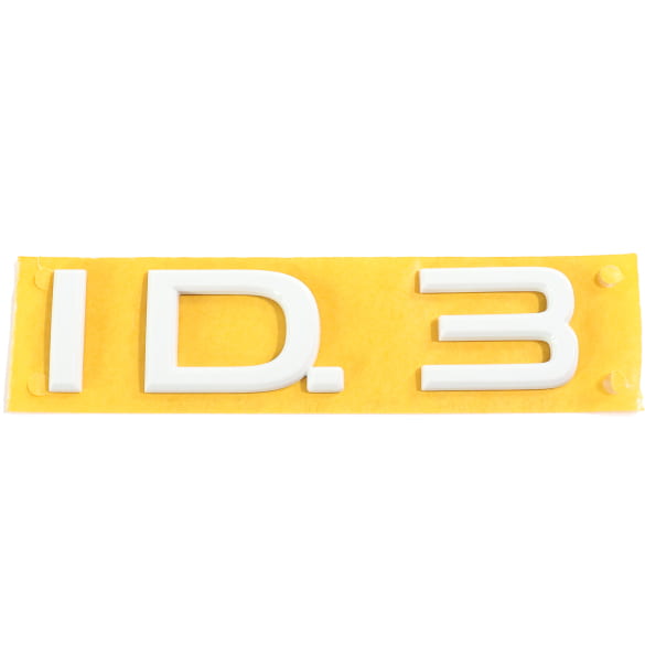 VW ID.3 Schriftzug Emblem Heckklappe Weiß pure white Original Volkswagen