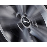 VW Naafdoppen dynamisch R-Logo zwart hoogglans Original Volkswagen