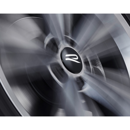 Originele VW naafdoppen dynamisch R-Logo zwart | 000071213F