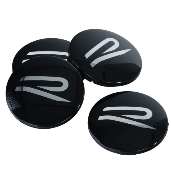 VW R Naafdoppen Set Zwart Chroom Origineel Volkswagen