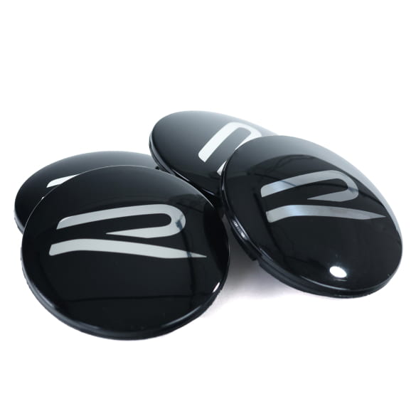 VW R Nabendeckel Satz Schwarz Chrom Original Volkswagen | 5H0601171B FOD