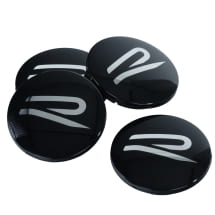 VW R Nabendeckel Satz Schwarz Chrom Original Volkswagen | 5H0601171B FOD