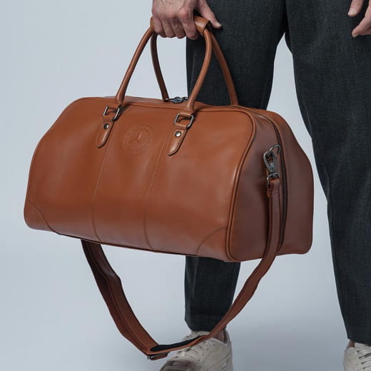Bolsa weekender vintage cognac marrón Original Mercedes-Benz Classic | B66057003
