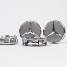 Wheel hub caps in titanium silver | Original Mercedes-Benz parts. | A4154002800-Satz