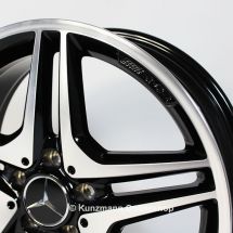 AMG 18 inch rim set | CLA W117 | 5-Double-Spoke | black | A1764010302-W117