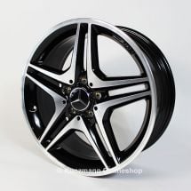 AMG 18 inch rim set | CLA W117 | 5-Double-Spoke | black | A1764010302-W117