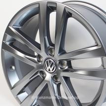 18 inch rims set | Salvador 5-double-spoke | VW Golf 7 VII | Genuine Volkswagen | Golf7-Salvador-18-grau