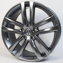 18 inch rims set | Salvador 5-double-spoke | VW Golf 7 VII | Genuine Volkswagen | Golf7-Salvador-18-grau