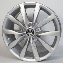 Volkswagen 5-twin-spoke alloy wheel set 17 inch Dijon | Golf VII 7 | Golf7-Dijon-17