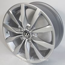 Volkswagen 5-twin-spoke alloy wheel set 17 inch Dijon | Golf VII 7 | Golf7-Dijon-17