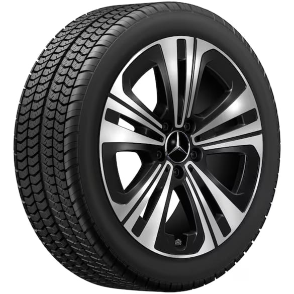 Winter wheels 18 inch CLA C174 5-twin-spokes black Michelin
