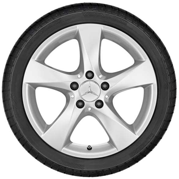 Winterbanden 17 inch V-Klasse W447 zilver complete wielen Original Mercedes-Benz