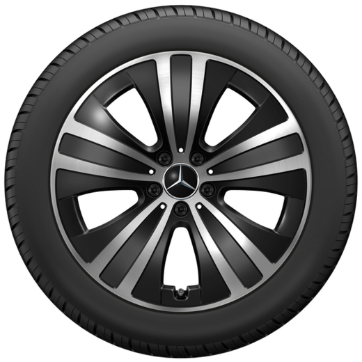 Winterbanden 19 inch EQE Limousine V295 Zwart complete wielen Original Mercedes-Benz | Q44054311004A+Q440141715490/500