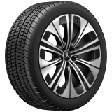 Winterbanden complete wielen 21 inch EQS SUV X296 5-spaaks zwart Origineel Mercedes-Benz Goodyear
