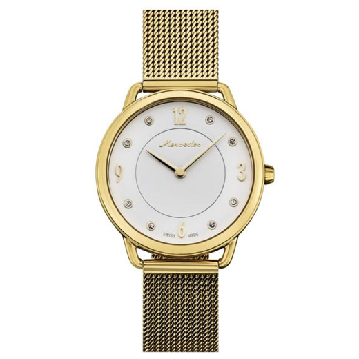 Wristwatch Ladies Gold-coloured Classic Lady Original Mercedes-Benz | B66045748