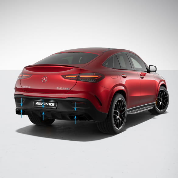 Zierleiste Diffusor Nightpaket schwarz GLE C167 Coupé Facelift 63 AMG Original Mercedes-AMG