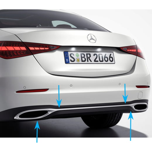 Zierleiste Heckstoßstange Chrom Silber C-Klasse W206 Limousine Original Mercedes-Benz | Heckzierleiste-Chrom-W206-Avantgarde