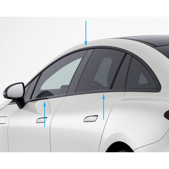 Zierleisten Fenster Türen Nightpaket schwarz EQE V295 Original Mercedes-Benz