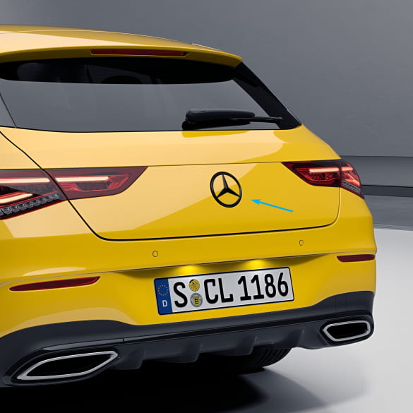 Zwart chroom Mercedes-ster kofferdeksel CLA C118 X118 Mercedes-Benz