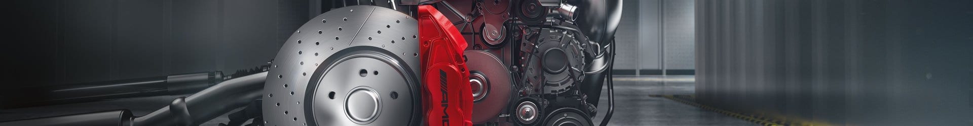 AMG Motor mit Bremsscheibe