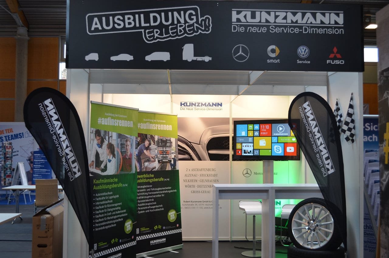 Kunzmann-Stand beim Berufswegekompass 2018 in Bürgstadt