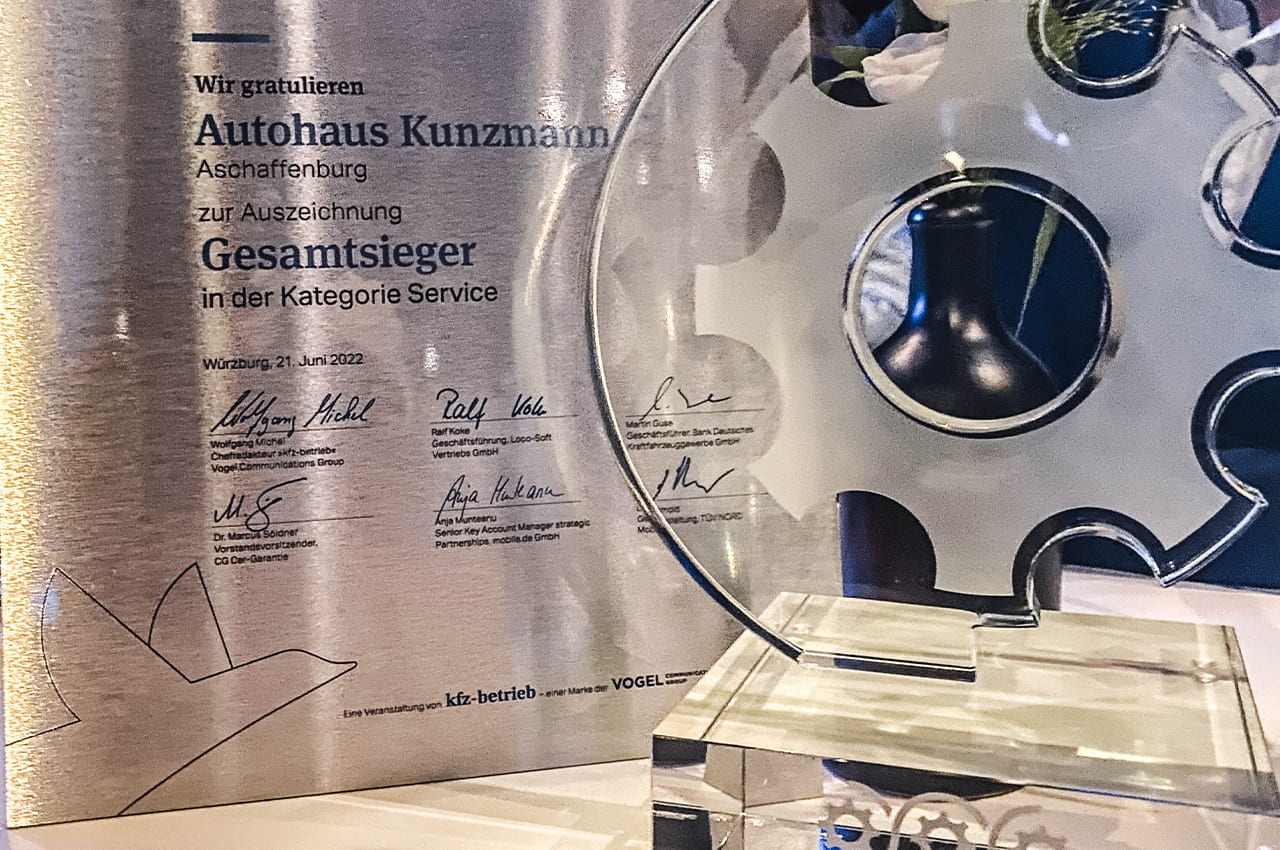 Gewinner des Automotive Business Awards 2022 in der Kategorie Service