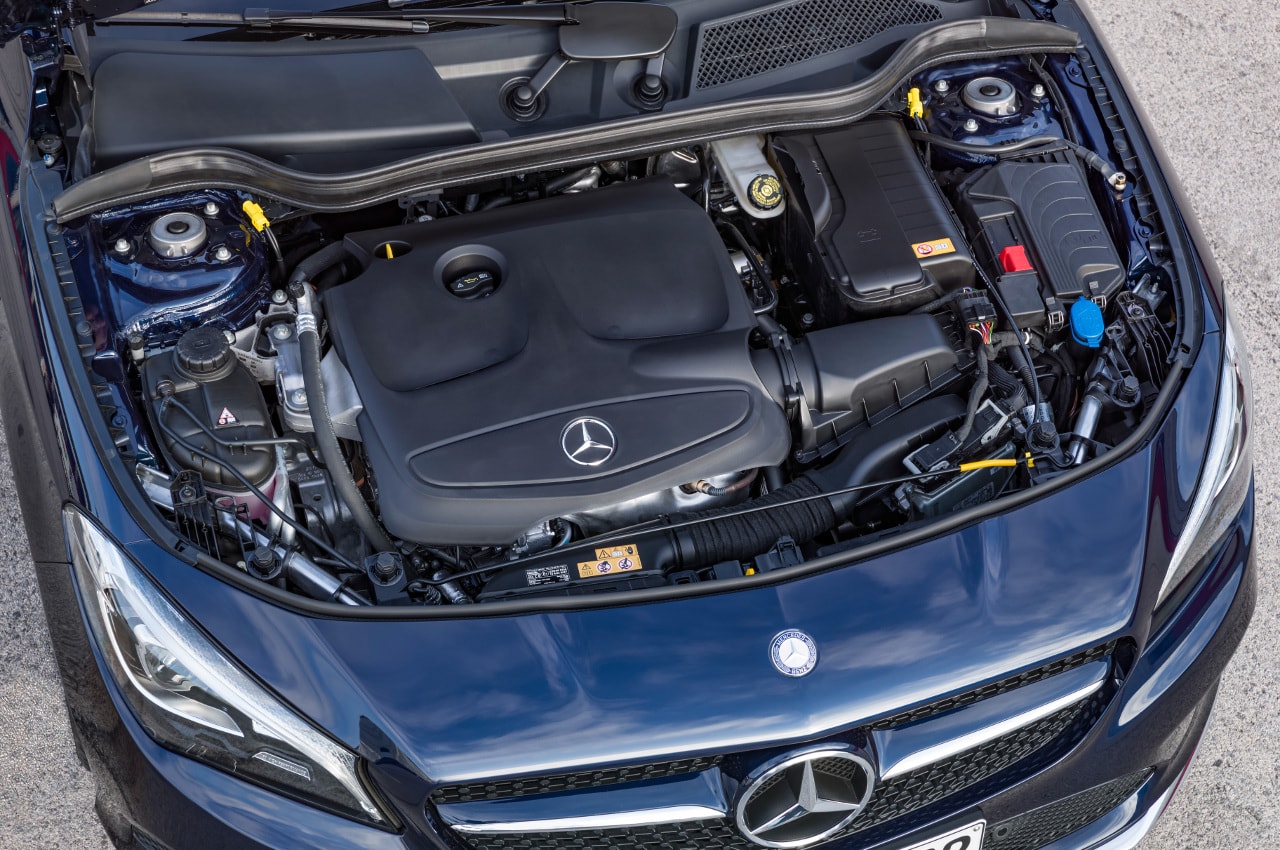 Motorraum des Mercedes-Benz CLA 250 4MATIC Shooting Brake