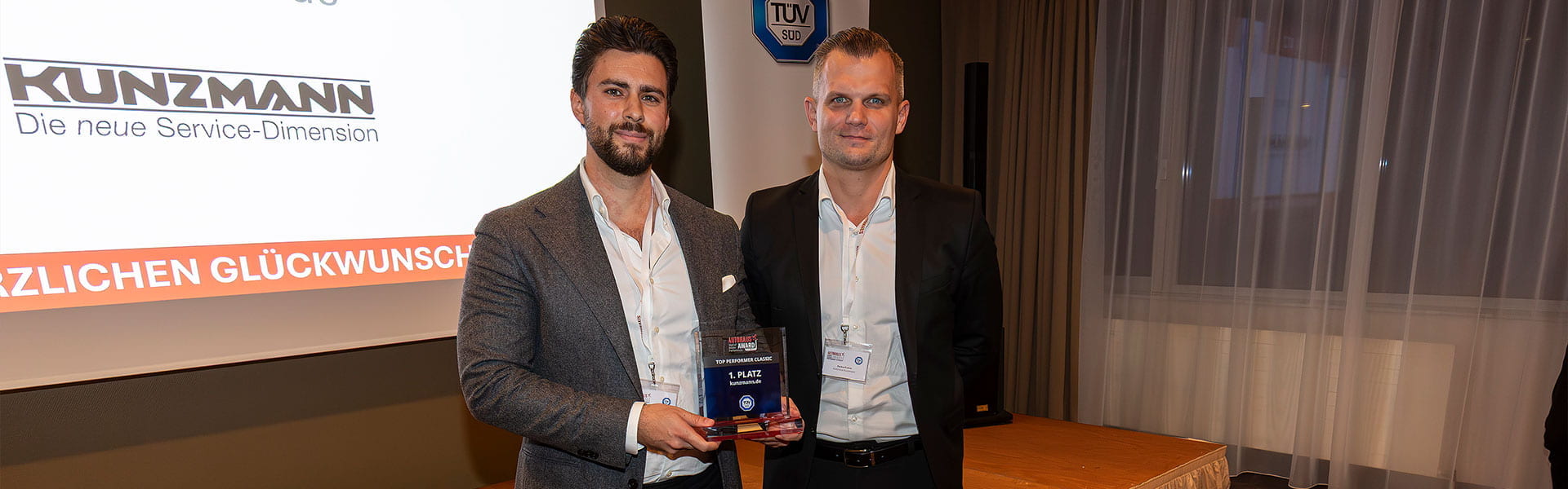 Verleihung des DDPA 2025 Sieger Autohaus Kunzmann Autohaus Kunzmann (v.l.n.r.): Moritz Kemmerer und Heiko Protze