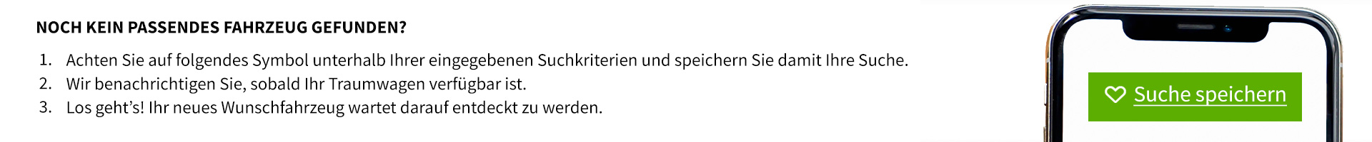 Fahrzeugsuche speichern