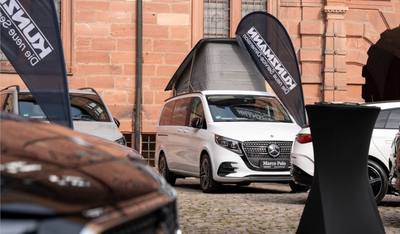 Kunzmann Mercedes-Benz Transporter Stand auf der Mobilia 2026 in Aschaffenburg