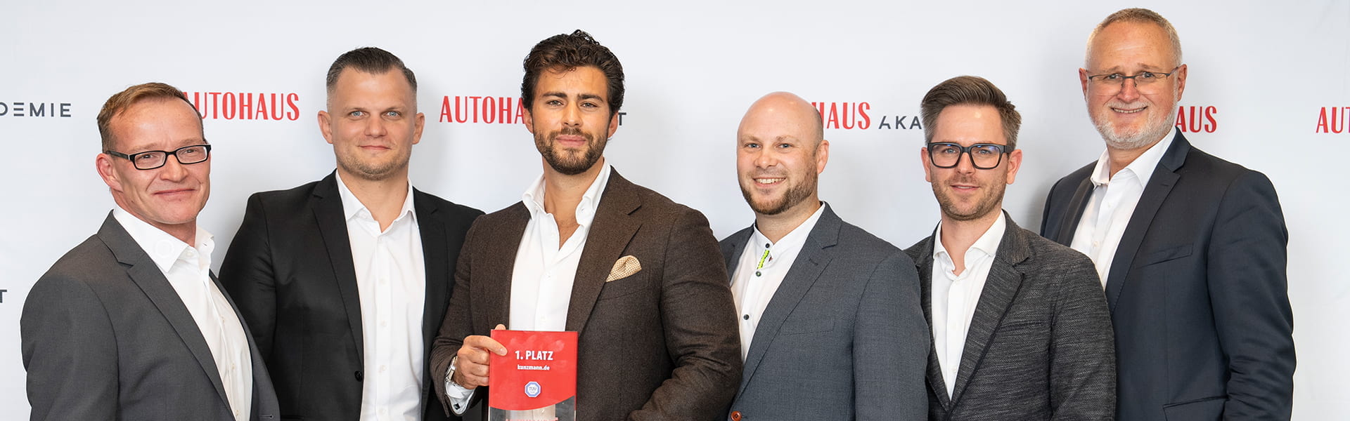 Autohaus Kunzmann (v.l.n.r.): Lars Kammerer, Heiko Protze, Moritz Kemmerer, Dennis Ostner, Jochen Herzer und Ralf Breisch