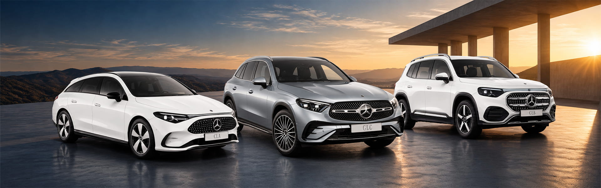 Mercedes-Benz range CLA, GLB, GLC