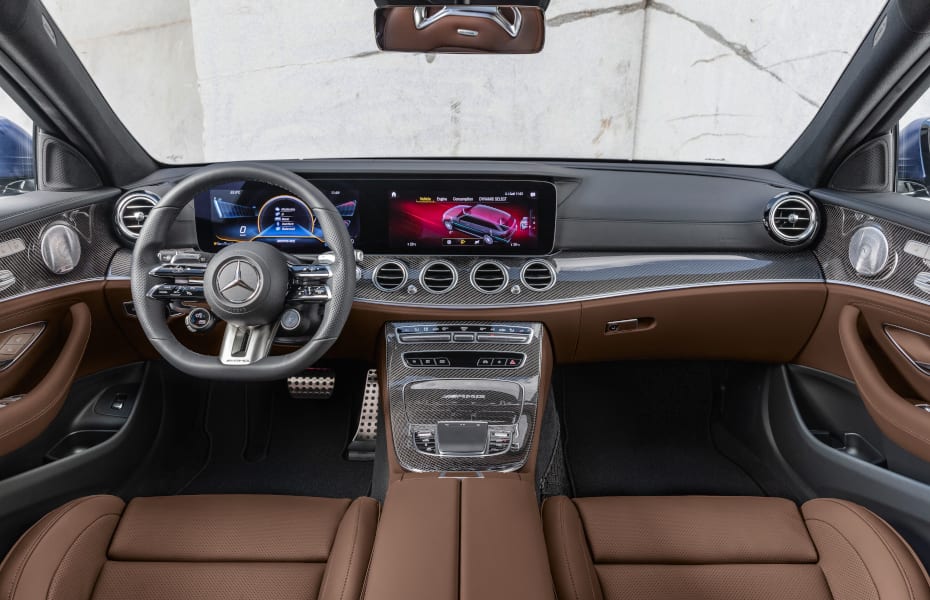 Mercedes-AMG E 63 S T-Modell, Interieur: Leder Nappa nussbraun/schwarz
