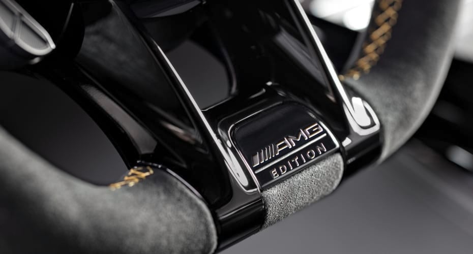 Mercedes-AMG GT 63 S 4MATIC+ Edition 1; Interieur: AMG Performance Sitze, magmagrau/schwarz mit gelben Ziernähten Mercedes-AMG GT 63 S 4MATIC+ Edition 1; Interieur: AMG Performance Sitze, magmagrau/schwarz mit gelben Ziernähten