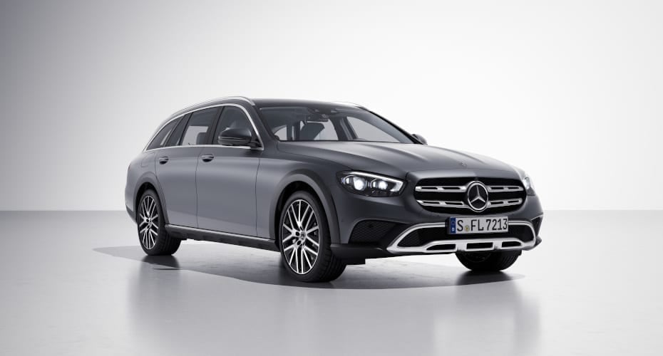 designo selenitgrau magno (297U), 48,3 cm (19") Leichtmetallräder im Viel-Doppelspeichen-Design (15R), AVANTGARDE Exterieur (P15) Front der Mercedes-Benz E-Klasse All-Terrain