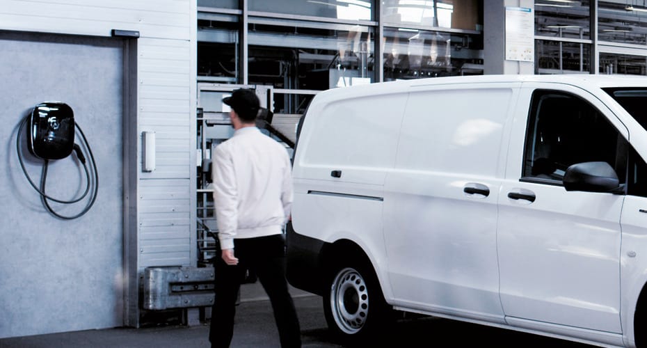 Mercedes-Benz eVito an Wallbox laden