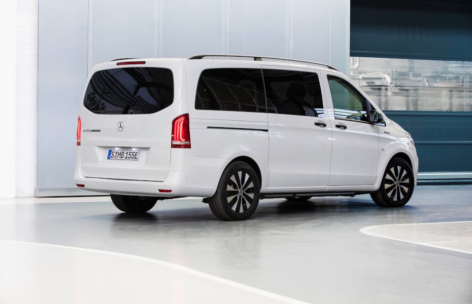 Heck des Mercedes-Benz eVito Tourer Heck des Mercedes-Benz eVito Tourer