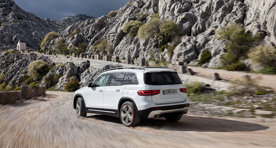 Heck des Mercedes-Benz GLB Das Bild zeigt das Heck des Mercedes-Benz GLB