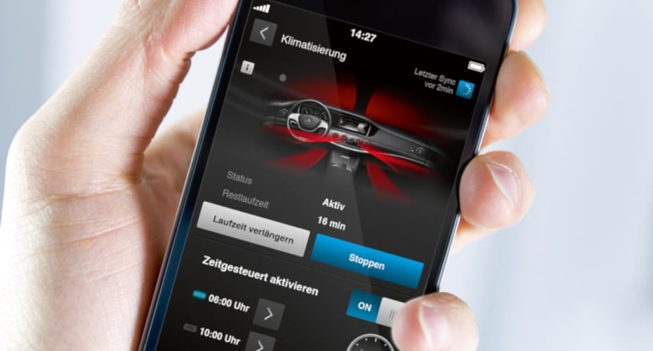 Bedienung der Standheizung mit Mercede me connect