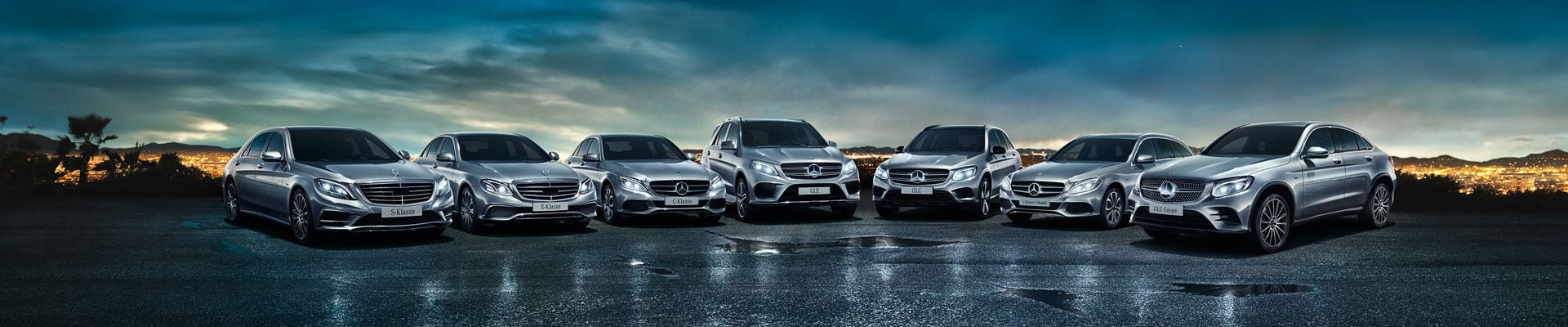 Das Bild zeigt eine Range von Mercedes-Benz Pkw