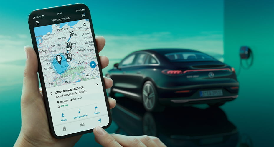 Route wählen bei der Reise mit dem Elektrofahrzeug