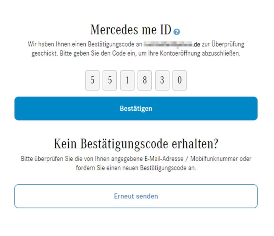 Verknüpfung mit Mercedes me Schritt 2 Verknüpfung mit Mercedes me Schritt 2