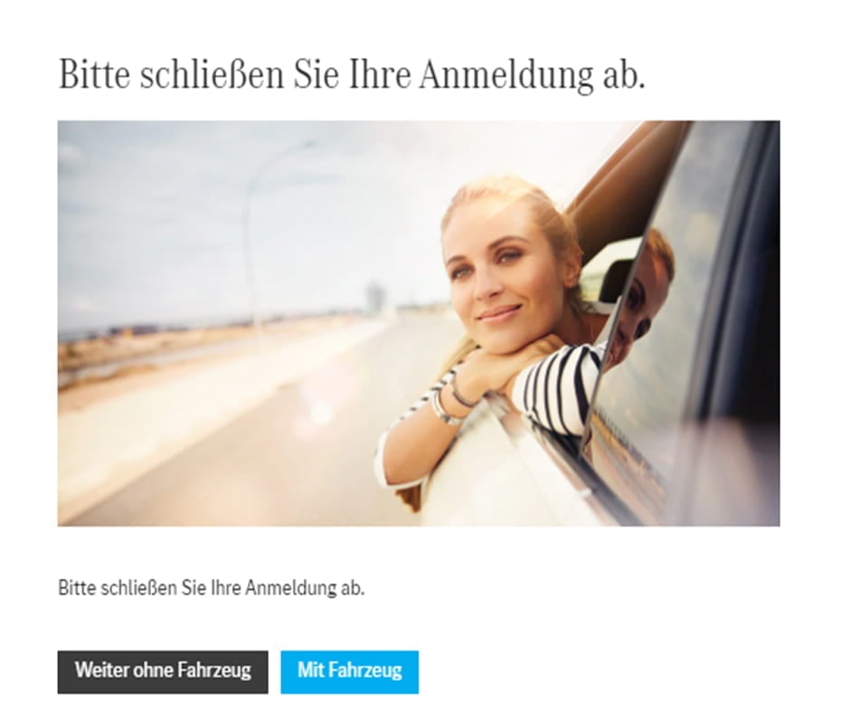 Verknüpfung mit Mercedes me Schritt 3 Verknüpfung mit Mercedes me Schritt 3