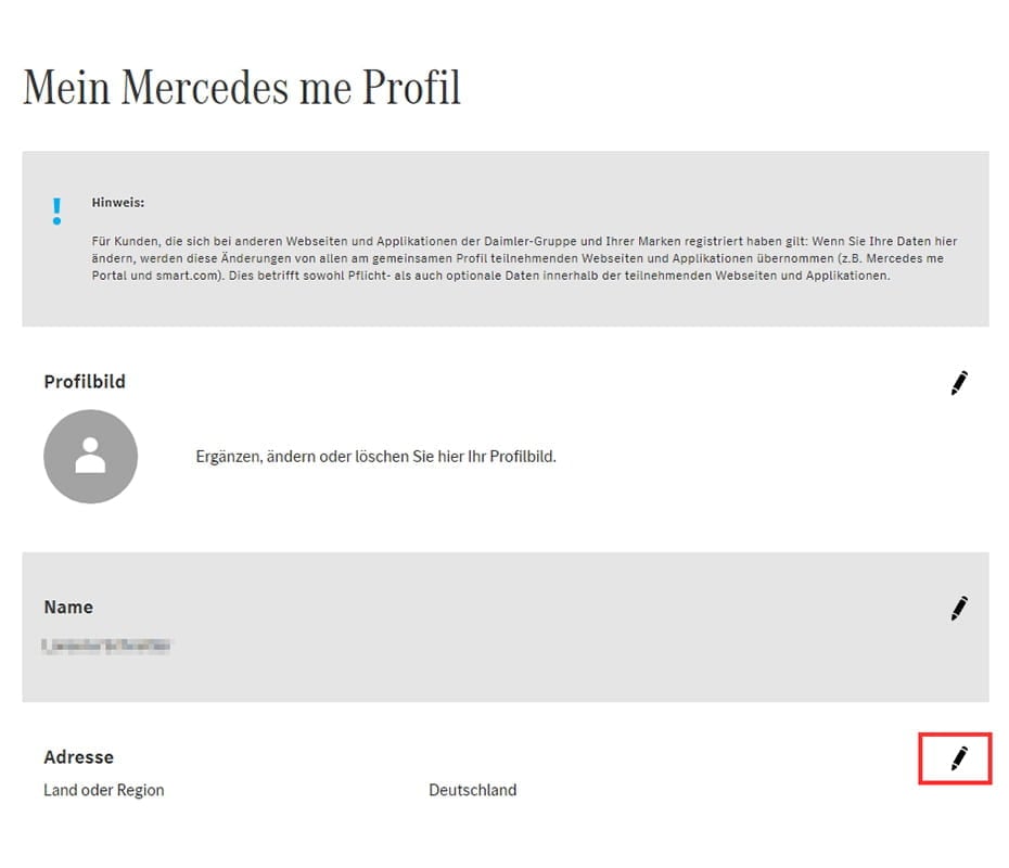 Verknüpfung mit Mercedes me Schritt 6 Verknüpfung mit Mercedes me Schritt 6